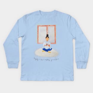 Naughty or Nice you Matter - Watercolor Illustration Kids Long Sleeve T-Shirt